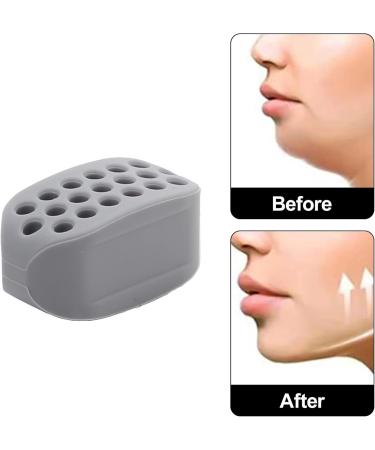 Hislaves Face Fitness Tool - Portable Jaw Trainer (4 Pcs Silicone) for Men & Women - Muscle Form Bone Strength Jaw Former in Gray - Buy Online on GoSupps.com
