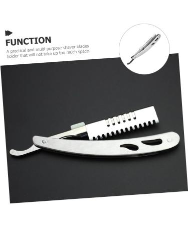 Beaupretty Foldable Razor Holder - Stainless Steel Manual Barber Razor Stand | Rustproof Metal Razor Bracket for Hairdressers - Buy Online on GoSupps.com