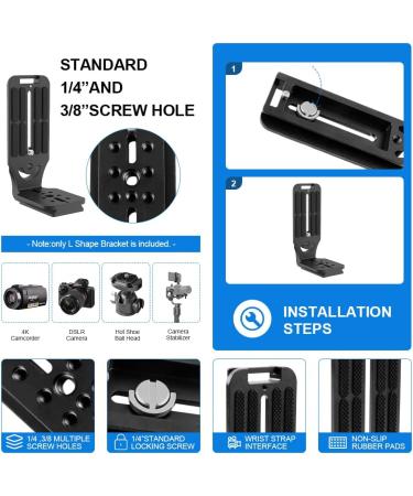 DSLR Camera L Bracket Quick Release Plate | Compatible with Canon Nikon Sony DJI | Vertical Horizontal Switching | Tripod Monopod Stabilizer Plate - Buy Online on GoSupps.com
