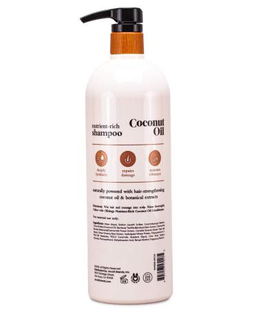 Oliology Coconut Oil Shampoo - Restore Damaged Hair | Nutrient-Rich Paraben & Cruelty Free | Botanically Infused | Intense Shine - 32 oz Made in USA - Buy Online on GoSupps.com