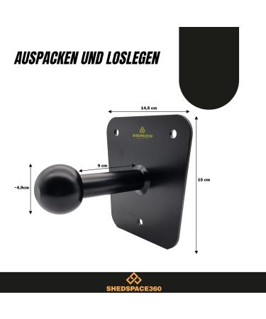 Bicycle Rack Wall Bracket | Shedspace360 | Matt Black Bike Rack Rear Carrier for Garage | International Shipping Available - Buy Online on GoSupps.com