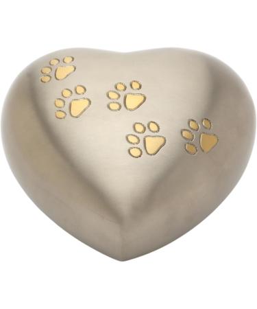 Urns UK Hand Crafted Funeral Pet Cremation Memorial Heart Urn Hertford Brass 5" Large - Buy Online on GoSupps.com