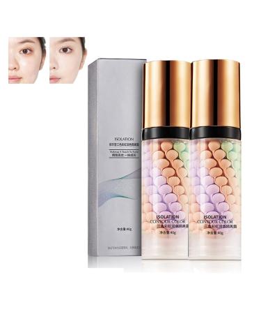 Yo Jesifafa 2023 Pore Primer Skin Perfecting Primer Base Primer with Tricolor Color Correcting Facial Serums (2pcs)