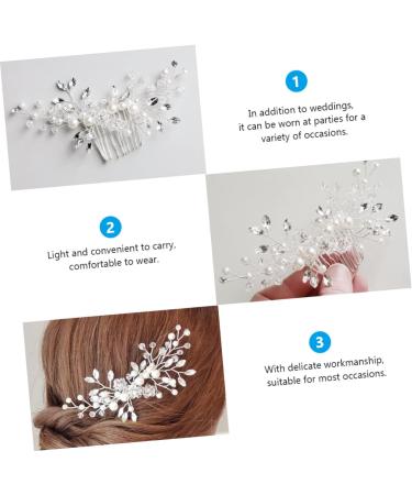 POPETPOP 1 PC Piece Pearl Comb Headdress Bridal Hair Comb Wedding Hair Comb - Buy Online on GoSupps.com