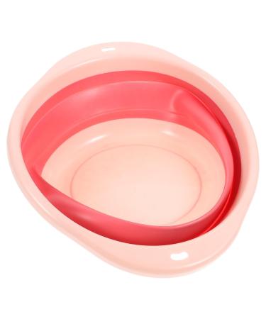 minkissy 1pc Folding Washbasin Bathroom Supply Foot Soak Tub Portable Washbasin Portable Wash Sink Washing Basin Exquisite Craftsmanship Wash Basin Dish Pink Tpe Miss Camping Laundry Tub 32X32X12CM Pink