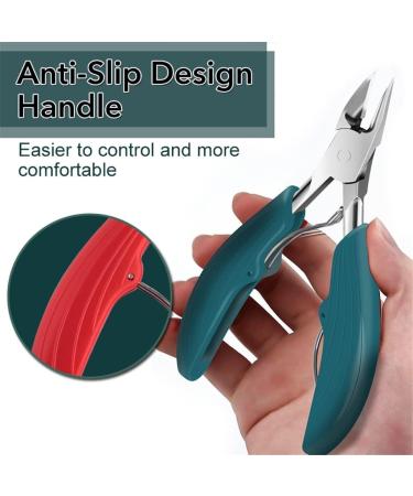 Toenail Nail Clippers Cutters Stainless Steel Pedicure Manicure Tools Professional Thick Ingrown Correction Tool Trimmer(Whitestyle) 12.5*7.5cm Whitestyle - Buy Online on GoSupps.com