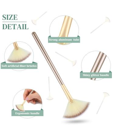 6 Piece Soft Fan Mask Brushes - Facial Mask Applicator Tools for Women | Champagne Hair Makeup Brushes - Buy Online on GoSupps.com