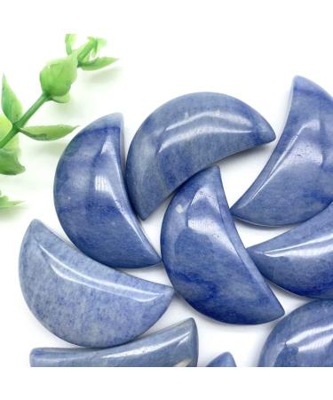 Natural Crystal Natural Blue Urine Crystals Stone Carved Moon Shaped Smooth Stone Crystals Room Decoration Natural Luster - Buy Online on GoSupps.com