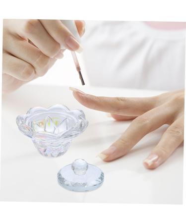 Beaupretty 1Pc nail art crystal cup Nail Crystal Container acrylic nail dish bowl nail crystal bowl nail art glassware clear dappen dishes manicure care tools dip powder nail kit large lotus - Buy Online on GoSupps.com
