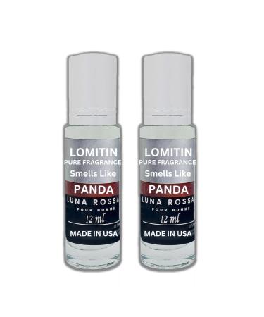 Fragrance Perfume Oils Panda Luna Rosa Cologne Roll On Body Oil for Men (12ml) (Pack of 2)