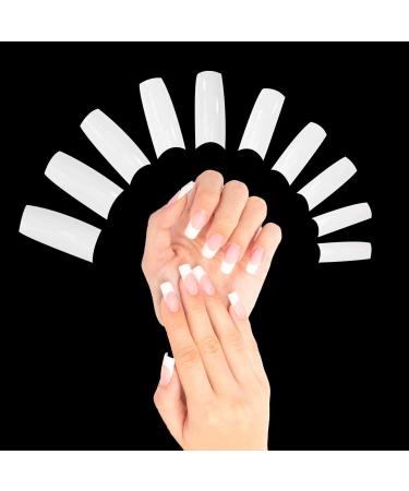 TRIXES 500 White French False Acrylic Nail Art Tips - Perfect for Gel Makeup - Buy Online on GoSupps.com