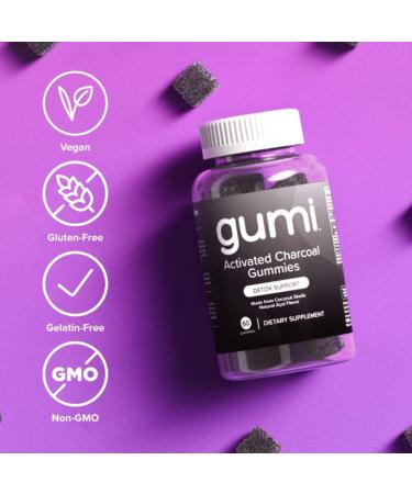 Coconut Activated Charcoal Gummies - 200mg Detox & Oral Health Supplements - Gluten-Free Vegan Formula with Aa Flavor - 60 Count - Buy Online on GoSupps.com