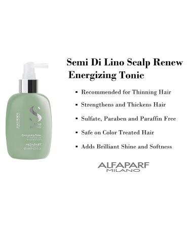 Alfaparf Milano Semi Di Lino Scalp Renew Tonic - Energizing Scalp Treatment for Thinning Hair Hair Loss & Regrowth Professional Quality (4.23 Fl Oz - Buy Online on GoSupps.com