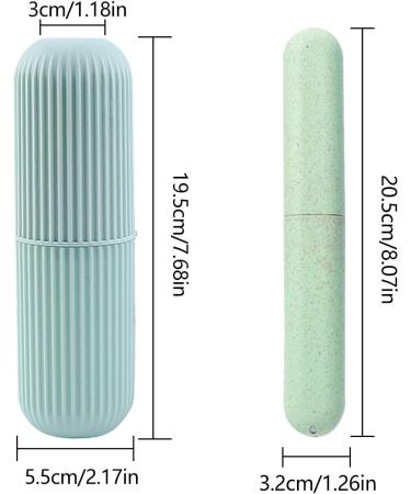 Yueser Travel Toothbrush Set - 2 Portable Toothbrushes Toothpaste Case & Storage Cup for Camping & Outdoors - Buy Online on GoSupps.com