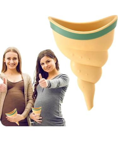 Female Urinal Device | Standing Up to Pee Funnel Conch Type Female Urinal Device Foldable Reusable Women Pee Funnel for Travel and Outdoor Conch Shape + Stability Ring Light Yellow - Buy Online on GoSupps.com