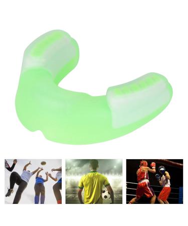 Max Mundschutz - Cheek & Mouth Protection for Adults & Youth | EVA Taste Fixed Teeth - Ideal for Lacrosse Basketball & Hockey (Green/White) - International Shipping Available - Buy Online on GoSupps.com