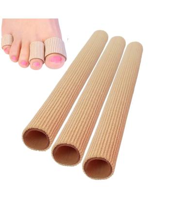 Pack of 3 silicone toe protection tube bandage finger bandage finger protection gel toe pad 15 x 2.5 cm diameter 2.5 cm
