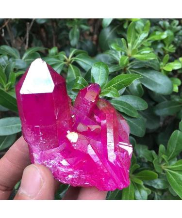 Beautiful red Flame Crystal Cluster Natural Crystal Plating Titanium Coated Crystal Cluster 120-140g - Buy Online on GoSupps.com