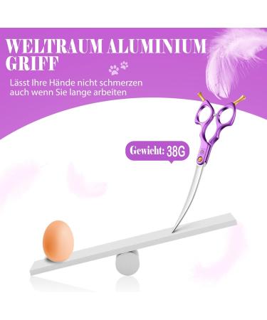 Professional Purple Dragon 6.5 inch Dog Grooming Scissors | Ultra-Light Aluminum Handle & JP 440C Steel for Dogs & Cats | Ideal for Hairdressers & Beginners - Buy Online on GoSupps.com