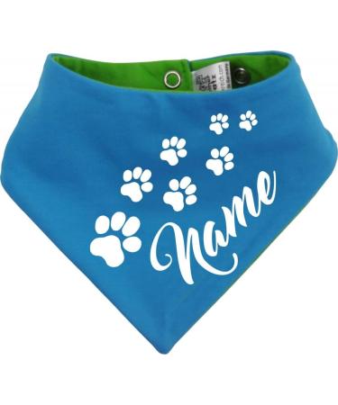 Custom Both-Sided Multicolor Dog Turning Cloth - Size 2 (Neck 31-35 cm) - Lime Green & Royal Blue - Buy Online on GoSupps.com