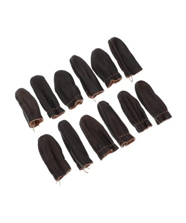 FRCOLOR 36 Pcs Leather Finger Cots Sewing Finger Protectors Finger Guards for Sewing Needlework Finger Cots Sewing Supplies Finger Sleeves Sewing Thimbles Knitting Finger Guards