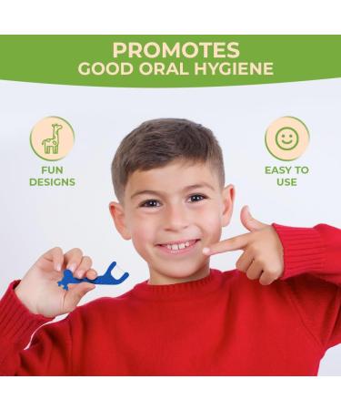 Organic Dental Floss Picks for Kids - Biodegradable Vegan & Plastic-Free Bamboo Charcoal Sticks - Buy Online on GoSupps.com