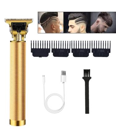 Hair Trimmers T-Blade Trimmer Cordless Rechargeable Grooming Kits Zero Gapped Detail Beard Shaver with 3 Guide Combs for Family Children Men's Gift (Direct Charge(B))