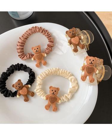 Non-Slip Cute Bear Hair Claw Hair Tie Small Catch Barrette No Slip Strong Hold Hair Jaw Clip Hair Accessories Barrettes Hair - Buy Online on GoSupps.com