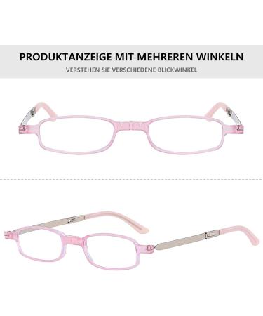 Buy Lanomi Foldable Reading Glasses with Blue Light Filter - Ultra-Light Portable Anti-Blue Light Aid for Men & Women - Hard Case Included - Pink 1.5x - Buy Online on GoSupps.com