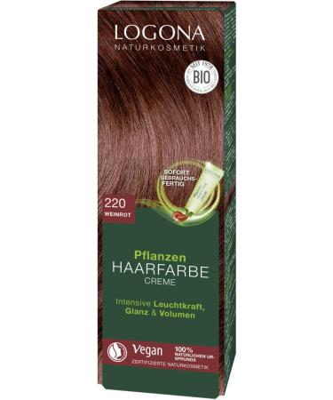 LOGOCOS Naturkosmetik AG Logona Plants hair color cream 220 wine red 6 x 150 ml