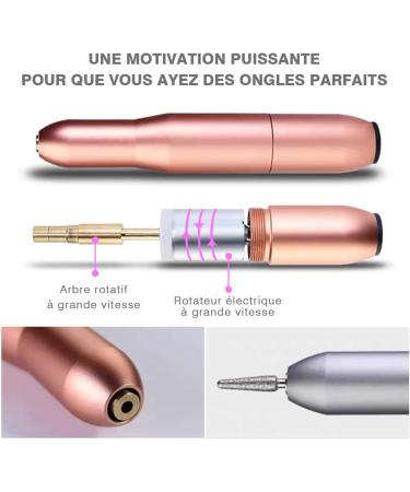 WakeDream Electric Nail File 12 in 1 Powerful & Silent Portable Manicure Pedicure Kit (Rose Gold) Model 20201225-ZJDMQ Aluminium - Buy Online on GoSupps.com