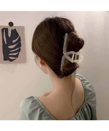 Large Butterfly Hair Claw Clips for Women - Strong Hold Jelly Jaw Clips for Thick Curly Hair - Summer Style Jelly Brown - Buy Online on GoSupps.com