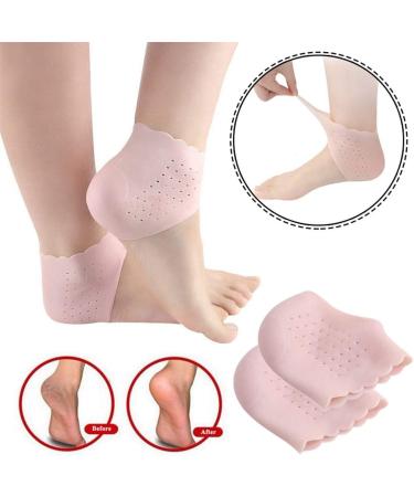 Breathable Gel Heel Protectors | Silicone Heel Cups for Pain Relief | Plantar Fasciitis Treatment in Pink - Buy Online on GoSupps.com