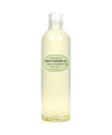 Sweet Almond Oil Organic Pure Cold Pressed by Dr.Adorable 12 Oz
