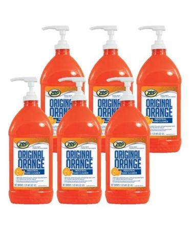 Zep Original Orange Industrial Hand Cleaner 48 Oz (Case of 6) - R45710- Contains Natural Citrus Solvents and Pumice To Remove Industrial Grease And Grime 48 Fl Oz (Pack of 6)