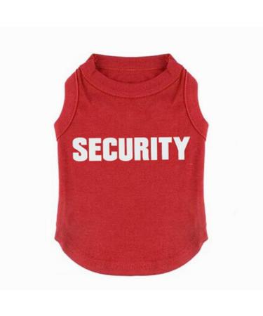 Dog Shirt T-Shirts Puppy Summer Clothes Dog Tank Top Vest Security Sweat Shirt for Small Dog Medium Dog Cat (L Red) L Red