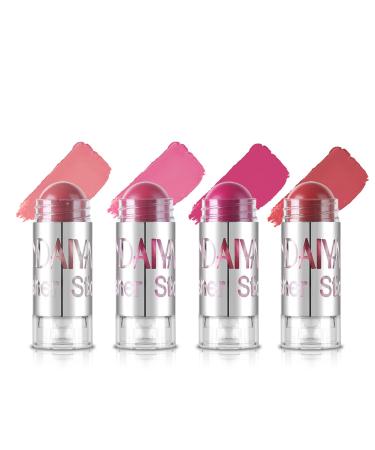 MEICOLY Blush Stick Set Natural Matte Cream Blush Brighten Effects Lightweight Waterproof Face Cheek Makeup 4 pcs - Buy Online on GoSupps.com