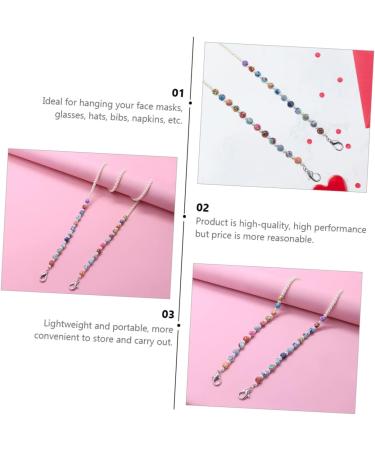 Buy Healeved 6 Pcs Anti-Drop Chain Shot Glasses Necklace - Stylish Face Mask Glasses Frame & Lanyard with Artificial Pearl | International Shipping Available - Buy Online on GoSupps.com
