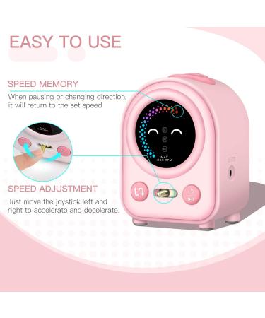 Madenia Electric Nail Drill 35000RPM Professional Electric Gel Manicure Quiet Cute Portable e File for Acrylic Nails Gel Adjustable Speed Electric Manicure and Pedicure Set with 4 Drill Bits Pink MJJ-222 222-pink - Buy Online on GoSupps.com