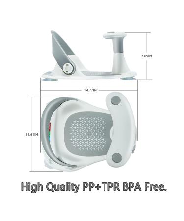 Baby Bath SeatOriginal Baby Bathtub Bath Seat Infant Bath Seat Bath Seat for Baby 6-36 Months with 4 Secure Suction Cups/Water Thermometer/3 Turtle Bath Toys/Shower Cap/Bath Brush/Rinse Cup White - Buy Online on GoSupps.com