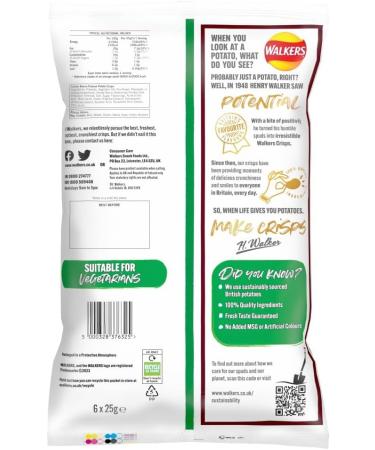  Walkers Walkers Crispy Smoked Bacon 6 x 45g - Buy Online on GoSupps.com