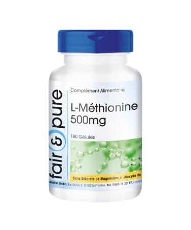 Fair & Pure - L-Methionine 500mg - high dosage - vegan - 180 capsules