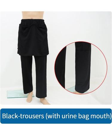 Shop Daily Wear Adult Open Crotch Pants - Skin-Friendly Breathable Postoperative Nursing Pants in Medium Black - Easy On/Off for Comfort - Buy Online on GoSupps.com