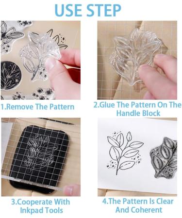 Modixun 4 Themes Retro Rubber Clear Stamps - 34Pcs Transparent Silicone Seal for DIY Scrapbooking and Card Making | Style A - Buy Online on GoSupps.com