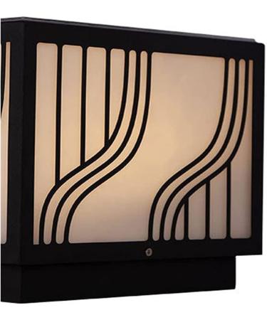 Courtyard Light Solar LED Pillar Light Classic Square Column Head Lamp IP65 Waterproof Outdoor Column Lamp Garden Grass Pillar Lantern for Courtyard Villa Decoration Landscape Lamp - Buy Online on GoSupps.com