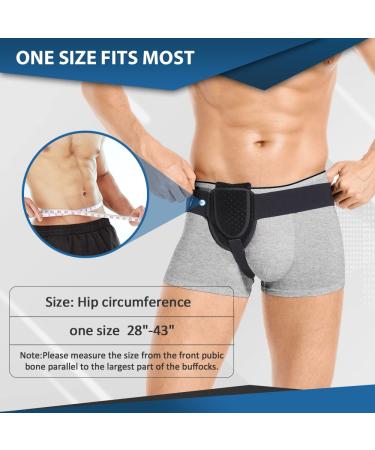 Hilph Inguinal Groin Hernia Belt for Men and Women with Removable Compression Pad and Hot Cold Gel Pack - Adjustable Waist Strap Hernia Support - Buy Online on GoSupps.com
