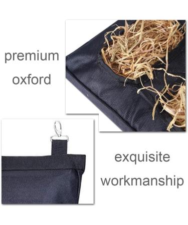 Rabbit Hay Feeder Bag Small Animal Hanging Feeder Sack Oxford Cloth Fabric Guinea Pig Hay Feeder for Rabbit Guinea Chinchilla Black - Buy Online on GoSupps.com