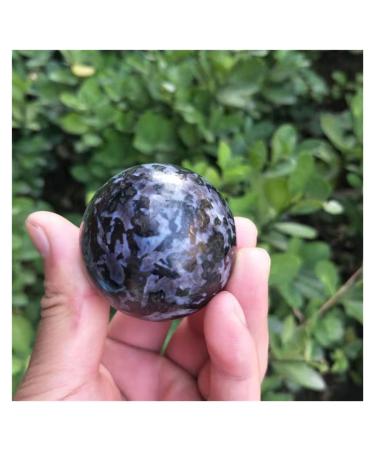 Ornament Polished Natural Gabbro Quartz Ball Crystal Sphere Stone for Decoration Gift Decoration feng Shui. Stone Collection (Color : 1pc 50-60mm)