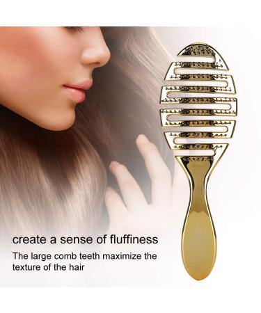 Double Sided Head Comb - Durable & Portable Hair Brush (Gold) | Ideal for Hairdressing - Buy Online on GoSupps.com