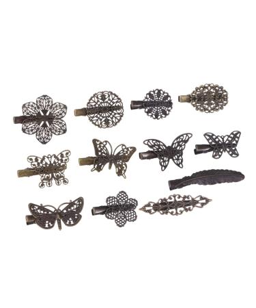 minkissy Hair retro hair clips metal hair claw clips korean hair clips clip french hair pin vintage leaf hair clip Vintage Hair Clip metal hair clips South Korea Ladies Clips